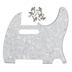 FLEOR 8 отверстие tere pick guard, винт Fit USA/MX стандарт Telecaster pick guard замена,4 pra i white pearl 