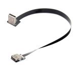 Cablecc выше угол USB 2.0 Type-A мужской - женский удлинение данные Flat тонкий FPC кабель,FPV &amp; диск &amp;