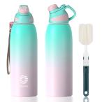 FJbottle фляжка 1.5 литров вакуум изоляция спорт бутылка теплоизоляция термос спортивный напиток соответствует 1500ml 1.5l.... широкий . мытье ...s