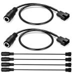 Kiligen 6PCS DC источник питания штекер из 3 булавка а также 4 булавка PC вентилятор источник питания адаптер кабель,DC5521 из 3 булавка /4 булавка 
