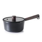 SENSARTE кастрюля с одной ручкой 20cm 2.7L глубокий type крышка имеется IH/ газ соответствует non палочка PFOA свободный посудомоечная машина соответствует один человек кастрюля легкий черный 