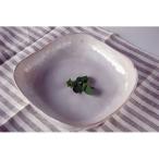 大皿 盛皿 粉引き ゆる四角大盛皿