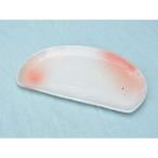 中皿 ピンクぼかし 半月皿