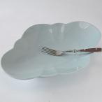 大皿 青磁 高台花形皿 大