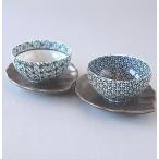 湯飲みと木の葉の茶托 ２客セット 