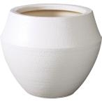 陶器製植木鉢 バレル ８号用 ホワイト