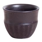 陶器製植木鉢 ソギ 底穴あり マットブラック
