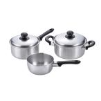 国産 IH対応 ステンレス製 雪平鍋16cm 片手鍋18cm 両手鍋20cm セット 燕三(ENZO) EM-020 和平フレイズ