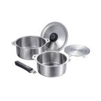 国産 IH対応 ステンレス製 ハンドル着脱式鍋 18cm 20cm 蒸し台 セット 燕三(ENZO) EM-030 和平フレイズ