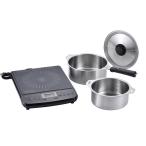 IH対応 ステンレス製 ハンドル着脱式鍋２点＋IHクッキングヒーターセット 燕三(ENZO) EM-034 和平フレイズ