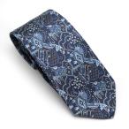 フェラガモ Ferragamo ネクタイ シルク ネイビー ペイズリー