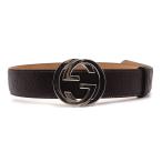 グッチ GUCCI インターロッキングG バックル付き ベルト 411924 メンズ ブラック