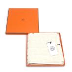エルメス HERMES ステアーズ ハンドタオル ハンカチ アイボリー系 コットン