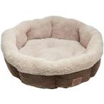 Precision Pet Shearling Round Bed  21-Inch  Coffee Liqueur Chenille  並行輸入