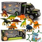 ToyVelt 恐竜恐竜おもちゃの内側と交通自動車船トラックのおもちゃ - ベスト恐竜のおもちゃのために男の子と女の子の年齢3 4 5、 並行輸入