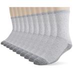 Fruit of the Loom Men's 10 Pack Everyday Work Crew Socks  Grey  Shoe