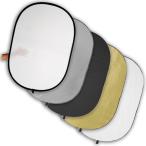 Fotodiox 40 x 60インチ 5イン1 折りたたみ可能な反射板パネル 写真やビデオ用 ブラック ゴールド シルバー 半透明 ホ 並行輸入