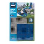PLUS PLUS - Construction Building Toy - Baseplate Duo - Grey and Blu 並行輸入