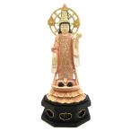 木彫仏像/吉祥天立像4.0寸桧木彩色