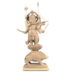 木彫仏像/摩利支天6寸樟木(騎猪像)