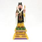 木彫仏像/稲荷大明神翁立像23cm桧木彩色