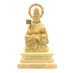 木彫仏像/七面天女像座像3.0寸桧木切金