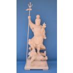 木彫仏像/毘沙門天立像身丈2.6尺...