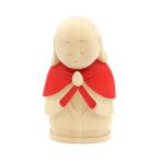木彫仏像 お地蔵さん 一部彩色・難あり 総高15cm 桧木