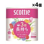 kresia Scotty цветок упаковка двойной 3 раз долговечный 1 упаковка (4 roll входить ) ×4 упаковка туалет to бумага кейс продажа 