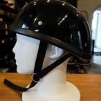 イーグルタイプ　ハーフヘルメット　装飾用　つやありブラック