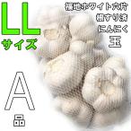 にんにく 2Lサイズ 玉 青森産 1キロ A級 ネット入り 福地ホワイト六片種 令和4年産