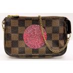【17-2】ルイ・ヴィトン LOUIS VUITTON ダミエ ミニ ポシェット アクセソワール T&B N58011【菊地質店】