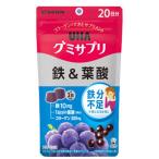 UHA味覚糖 グミサプリ 鉄＆葉酸 アサイーミックス味 20日分 (40粒) 栄養機能食品　※軽減税率対象商品