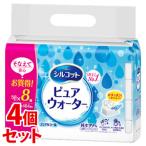 ショッピングシルコット 《セット販売》　ユニチャーム シルコット ピュアウォーター ウェットティッシュ つめかえ用 (58枚×8個)×4個セット 詰め替え用 防災