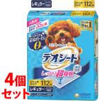 ショッピングペットシーツ 《セット販売》　ユニチャーム デオシート しっかり超吸収 無香消臭タイプ レギュラー (112枚)×4個セット ペットシーツ 防災