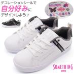 Yahoo! Yahoo!ショッピング(ヤフー ショッピング)スニーカー キッズ 靴 白 ホワイト 黒 ブラック 軽量 女の子 サムシングエドウィン デコシール SOMETHING EDWIN SOM-3140 爆買