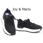 レディーススニーカー ジョイアンドマリオ Joy & Mario 21600W ブラック 24.0cm(US7) キルティングダッドスニーカー おしゃれスニーカー