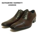 キャサリンハムネット 紳士靴 KATHARINE HAMNETT 3894 ブラウン ストレートチップ 内羽根 ビジネスシューズ レザーシューズ 紳士靴 レザー プレゼント 爆買