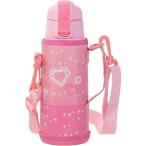 パール金属 水筒 ボトル 600ml 0.6L 直飲み ダイレクト 保冷 スポーツ ドリンク ポーチ付 ピンク キッズチャージャー HC-120