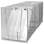 猫 保護 踏み板式 捕獲器 改良型 シルバー 捕獲機 アライグマ アニマルトラップ