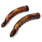 バナナクリップ シンプル アクリルバナナクリップ 2個セット ヘアアクセサリー レディースファッション