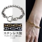 ステンレス アンカーチェーンブレスレット マンテルブレスレット 8mm ゴールド シルバー 鎖 錨 金属アレルギー対応