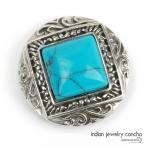  квадратное бирюзовый Tang . Conti . украшение кнопка винт тип кошелек бумажник смартфон кейс кожа ручная работа custom детали 