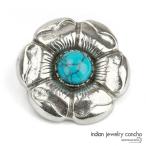  цветок бирюзовый Conti . украшение кнопка винт тип кошелек бумажник смартфон кейс кожа ручная работа custom детали 