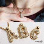 ショッピングイニシャル ステンレス イニシャルネックレス アルファベットネックレス シンプルネックレス あずきチェーン 極細 45cm 50cm 60cm ゴールドネックレス 男女兼用