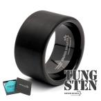 タングステン ワイドリング つや消し 幅12mm 太幅 幅広 ごつめ 指輪 メンズ リング ブラック つや消し マット シンプル 金属アレルギー対応 専用BOX付属