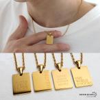 ドッグタグネックレスゴールドメンズ...