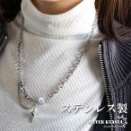 ステンレス２連チェーンネックレスク...
