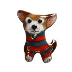 七宝焼き帯留かわいい犬