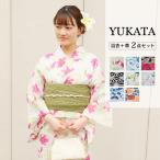 ショッピング浴衣 セット 浴衣 セット レディース 綿麻浴衣 兵児帯 レトロ 高級 変わり織り ２点セット（浴衣/帯）３点セット（浴衣/帯/下駄）浴衣セット しわ兵児帯 下駄 刺繍下駄